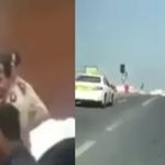 بالفيديو : شاهد سائق سيارة يفقد السيطرة .. ونجاة عجيبة لهذا العامل!