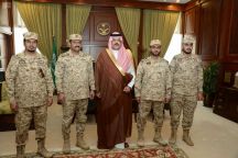 أمير حائل يستقبل قائد كتيبة مكافحة الشغب بالحرس الوطني و مدير إدارة الاستخبارات العامة بالمنطقة