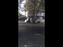 بالفيديو: لصان يسرقان سيارة بطريقة غريبه وسط النهار