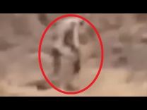 بالفيديو ..كائن غريب يشبه الإنسان يتجول في الصحراء