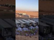 بالفيديو: شاهد لحظة إتلاف “٢٥” شاحنة محملة بالدجاج الفاسد قبل توزيعها
