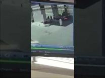 بالفيديو.. اشتعال النيران في محطة وقود بسبب اقتحام سيارة مسرعة