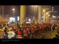حماس رجال الأمن وهم في طريقهم لتأمين جسر الجمرات