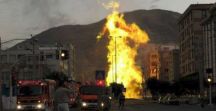 صور : انفجار ضخم داخل أكبر مصافي النفط في إيران