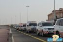 قبل قليل  يطلق مسيرة اليوم العالمي بالهلال الأحمر# الهلال الأحمر بمدينه حائل