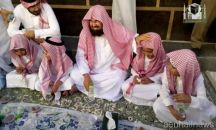 بالصور.. السديس يتناول الإفطار مع أطفال كافل جوار الكعبة