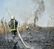 مدني حائل يخمد حريق اندلع  في مجموعة من الحشائش والأشجار بوادي الأديرع