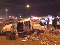 إصابة شخصين بحادث انقلاب على طريق الملك سلمان بمدينة حائل