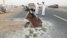 صيانه طريق الودي قصر العشروات كادت ان تسبب كوارث بالأرواح والسيارات