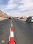 الجهات الأمنية بحائل تقيم نقطة تفتيش دائمة على طريق الكشرية