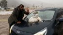 على الجبال والمرتفعات شمال تبوك ( الزيته _وعلقان ) فديو _صــور #تغطية تساقط الثلوج