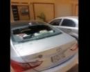 انفجار عبوة “الفضفاض” بعد أن هشمت زجاج مركبته#بالفيديو.. شاب يوثق