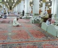 بالصورة .. حضور طالب واحد في درس علمي بالحرم النبوي!