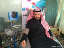 تبرع بالدم تحت شعار (شهداء الواجب).