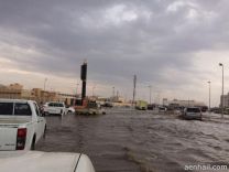 بعد هطول أمطار غزيرة صباح اليوم الثلاثاء
