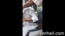 بالفيديو _ مساج غريب كاد يكسر رقبة شاب
