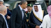 يستقبل الرئيس الأمريكي باراك أوباما في مطار الملك خالد بالرياض