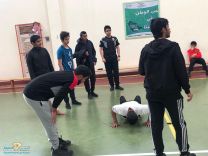 معلمو التربية البدنية بثانوية الفاروق بحائل وبرنامج ( القوى العضلية والتحمل )..