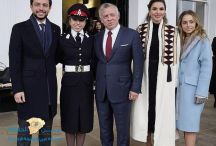 حفل تخرج ابنة ملك الأردن من الأكاديمية العسكرية البريطانية بحضور الملك وزوجته