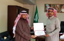 فرع وزارة البيئة والمياه والزراعة بحائل يكرم الموظف( ناصرابراهيم الدوسري)