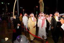 الامير فيصل بن فهد بن مقرن يقوم بجولة على المواقع الاحتفالية باليوم الوطني بمدينة حائل