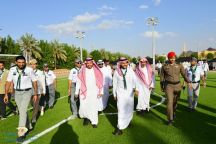 نائب أمير حائل يزور مهرجان التعليم للتربية الكشفية على شارة رؤية وطن