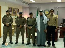 استقبل مدير الدفاع المدني بمنطقة حائل العميد عبدالله الركيان مدير الأمن والسلامة بشركة كهرباء حائل المهندس مهدي الشمري