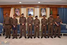 مدير شرطة حائل يكرم عدد من الضباط والافراد