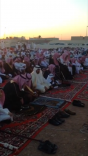 رئيس مركز الودي الشيخ عبدالله بن فرحان السعيد يؤدي صلاة العيد مع المصلين