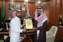 المهندس مشعل التميمي يستقبل الريادي وائل العنزي