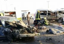 وفاة طالب وطالبه واصابة 3 اخرين بحادث سير بالقرب من الحليفة السفلى جنوب حائل