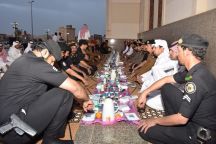 بحضور مدير الشرطة الجهات الأمنية بمنطقة حائل تقيم إفطاراً ميدانياً للعاملين بالميدان