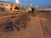 واليوم  أصبحت مجرد حفر وبقايا أشجار وحفر تهدد أهالي الحي