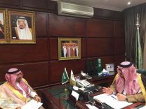 سمو مساعد رئيس هيئة تطوير حائل يلتقي مدير أحوال حائل  ومدير شرطة حائل ومدير مرور المنطقة
