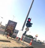 البدء بتركيب جهاز ساهر عند إشارة مرور تقاطع طريق الملك عبدالعزيز مع المنتزهين بحائل