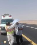 فرع وزارة النقل بحائل يدعمون الرحال السعودي / كمال حمدي فور وصوله لحدود منطقة حائل