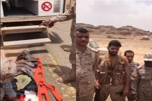 تصرف جنود سعوديون مع أسير حوثي مصاب؟
