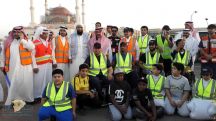 الهلال الاحمر بحائل يشارك حملة رمضان آمان
