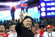 صور: شبيه زعيم كوريا الشمالية يُفاجئ مشجعي ريو