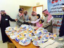 لن نجوع في بلاد الحرمين هو ثمرة تعاون مشترك بين إبتدائية الحفيرة والجمعية الخيرية بالشملي